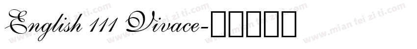 English 111 Vivace字体转换